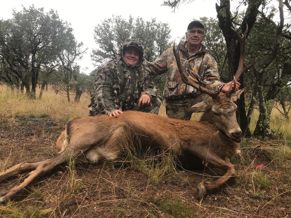 Hunter with wild boar or exotic in Chihuahua, Mexico