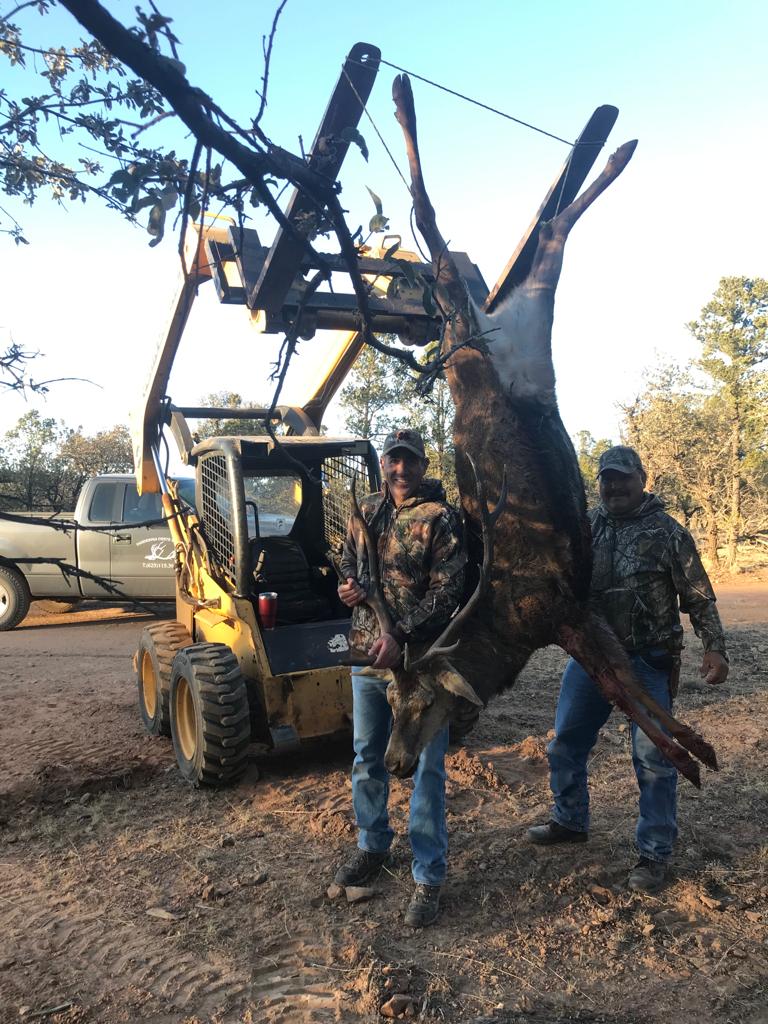 Hunter with wild boar or exotic in Chihuahua, Mexico