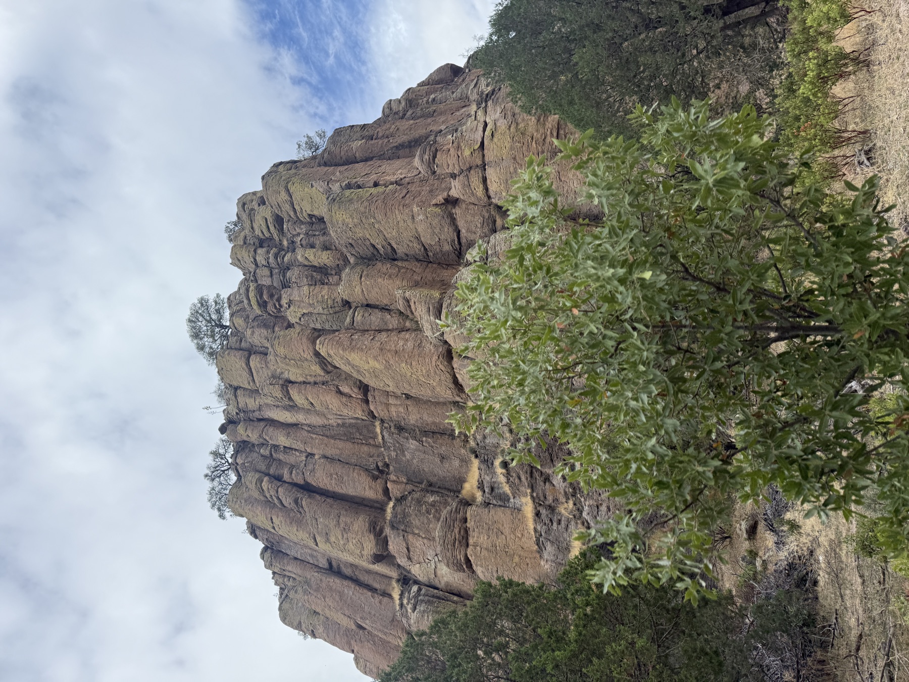 Close detail of the eroded rhyolite spires