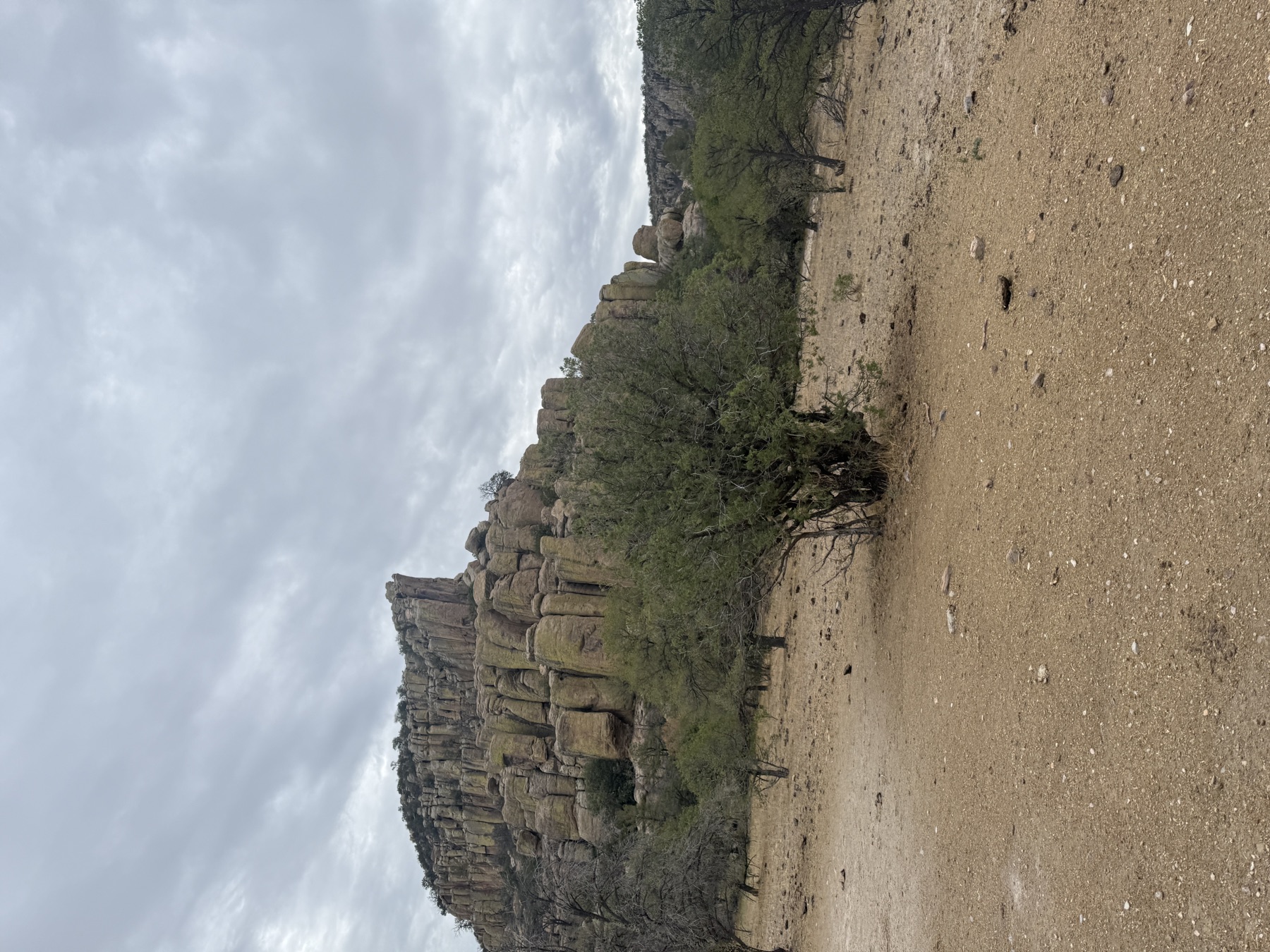 Wide view of the spires from the basin